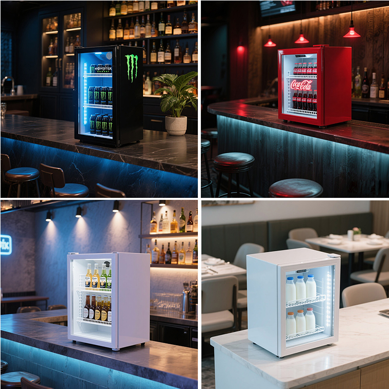 commercial countertop mini display fridges