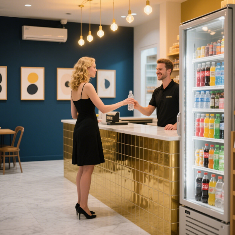 commercial beverage upright cabinet